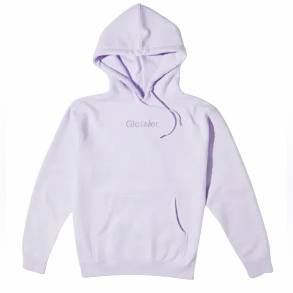 Glossier lavender hoodie